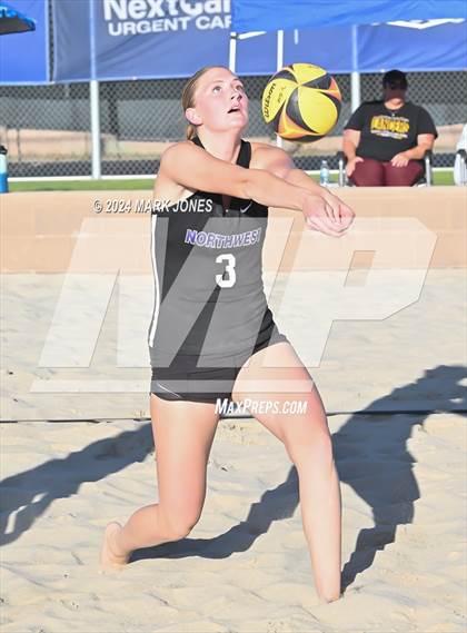 Thumbnail 2 in  Northwest Christian vs. Salpointe Catholic (AIA DII Pairs Round 1 Playoff) photogallery.