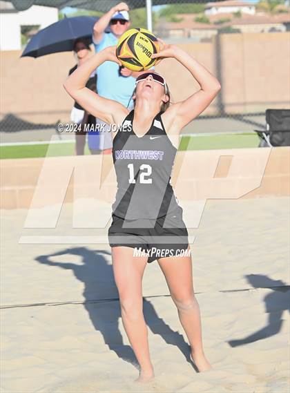 Thumbnail 3 in  Northwest Christian vs. Salpointe Catholic (AIA DII Pairs Round 1 Playoff) photogallery.