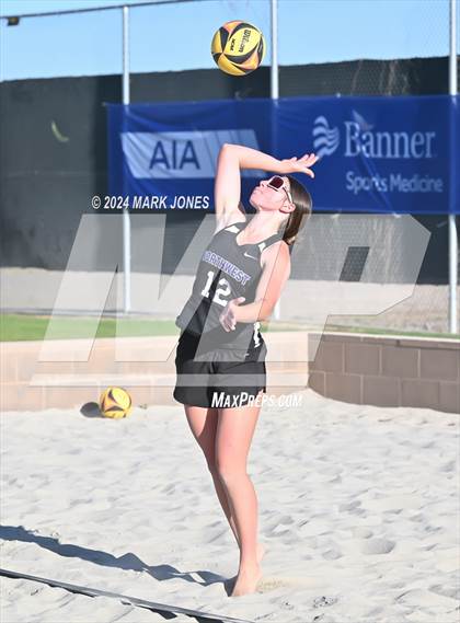 Thumbnail 2 in  Northwest Christian vs. Salpointe Catholic (AIA DII Pairs Round 1 Playoff) photogallery.