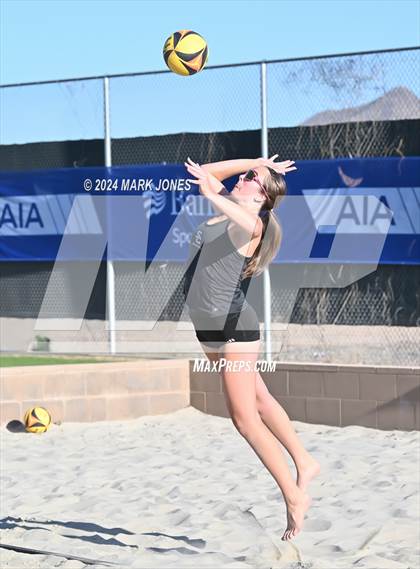 Thumbnail 2 in  Northwest Christian vs. Salpointe Catholic (AIA DII Pairs Round 1 Playoff) photogallery.