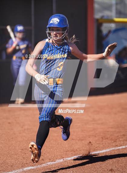 Thumbnail 2 in Pahranagat Valley vs Carlin (NIAA Class 1A State Playoff Game 2) photogallery.