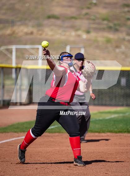 Thumbnail 2 in Pahranagat Valley vs Carlin (NIAA Class 1A State Playoff Game 2) photogallery.
