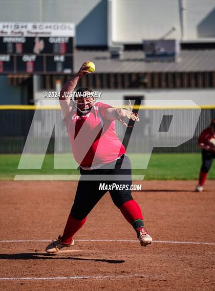 Thumbnail 2 in Pahranagat Valley vs Carlin (NIAA Class 1A State Playoff Game 2) photogallery.