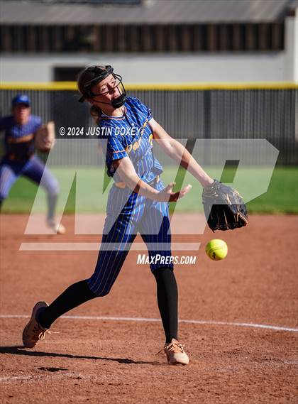 Thumbnail 1 in Pahranagat Valley vs Carlin (NIAA Class 1A State Playoff Game 2) photogallery.