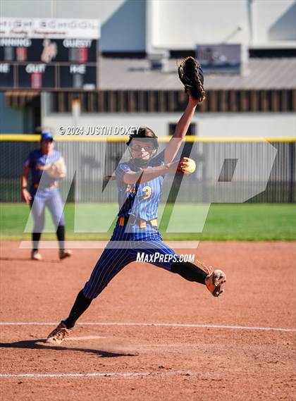 Thumbnail 1 in Pahranagat Valley vs Carlin (NIAA Class 1A State Playoff Game 2) photogallery.