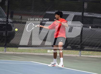 Thumbnail 1 in Liberty vs Wichita Falls (UIL 5A Mixed Doubles State Quarterfinal) photogallery.