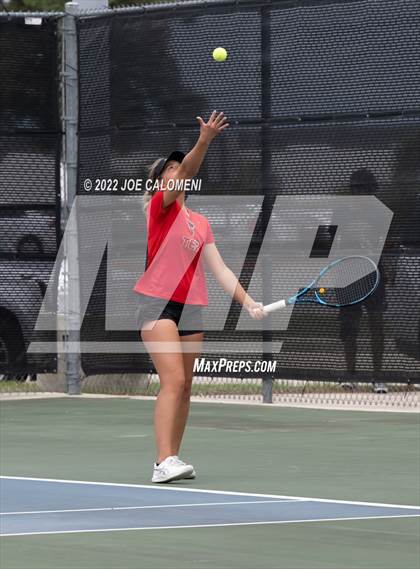 Thumbnail 2 in Liberty vs Wichita Falls (UIL 5A Mixed Doubles State Quarterfinal) photogallery.