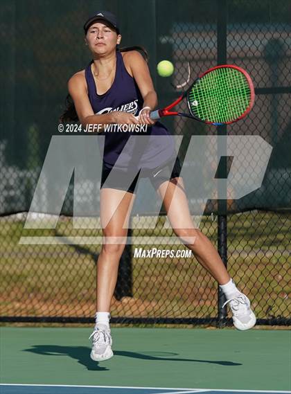 Thumbnail 1 in NCHSAA 3A Tennis Individual Final photogallery.