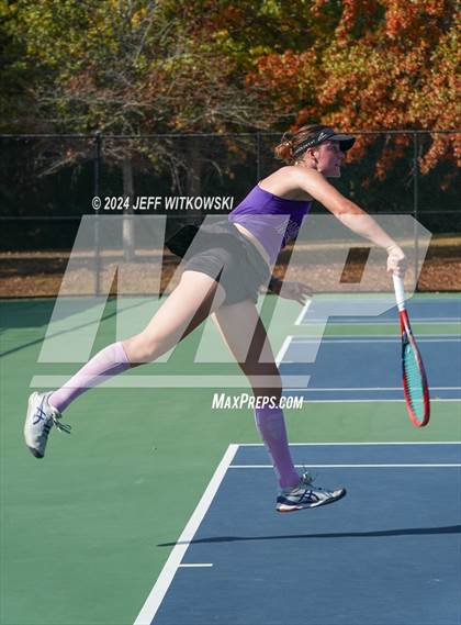 Thumbnail 3 in NCHSAA 3A Tennis Individual Final photogallery.
