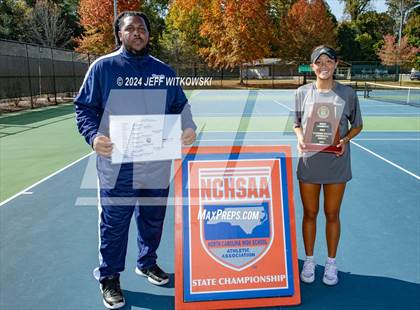 Thumbnail 2 in NCHSAA 3A Tennis Individual Final photogallery.