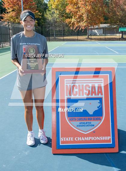 Thumbnail 1 in NCHSAA 3A Tennis Individual Final photogallery.
