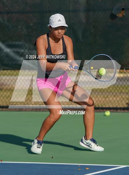 Thumbnail 2 in NCHSAA 3A Tennis Individual Final photogallery.
