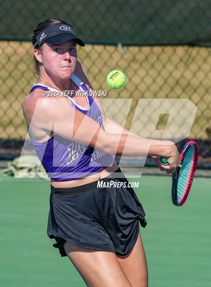 Thumbnail 3 in NCHSAA 3A Tennis Individual Final photogallery.
