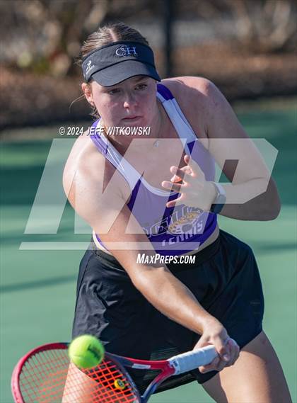 Thumbnail 1 in NCHSAA 3A Tennis Individual Final photogallery.