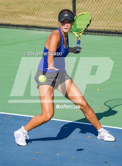 Thumbnail 3 in NCHSAA 3A Tennis Individual Final photogallery.