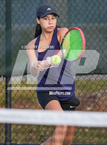 Thumbnail 3 in NCHSAA 3A Tennis Individual Final photogallery.