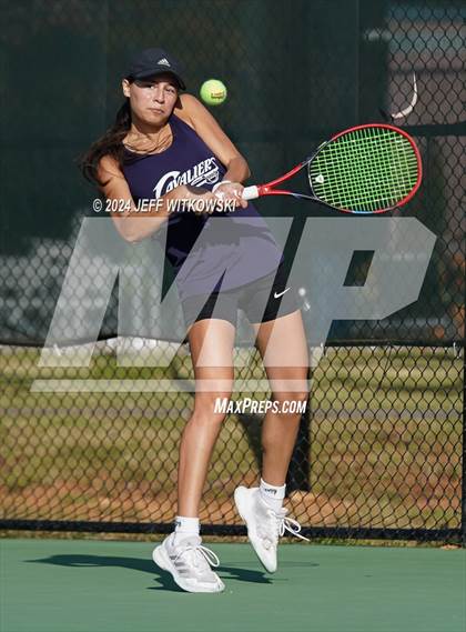 Thumbnail 3 in NCHSAA 3A Tennis Individual Final photogallery.