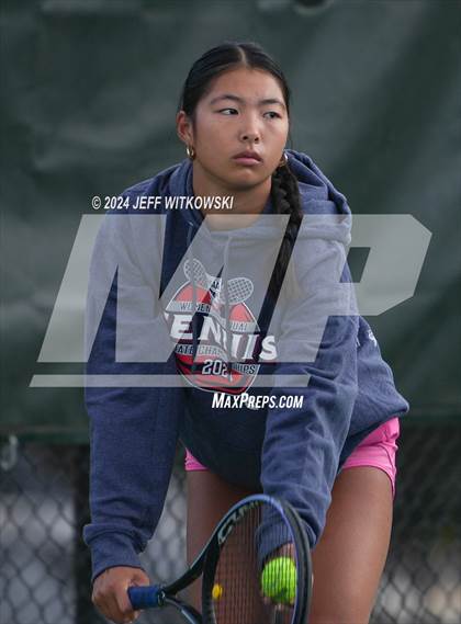 Thumbnail 2 in NCHSAA 3A Tennis Individual Final photogallery.