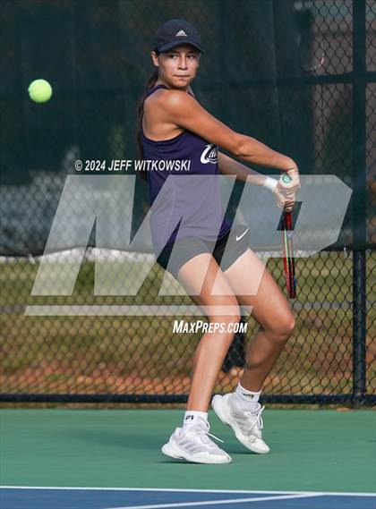 Thumbnail 3 in NCHSAA 3A Tennis Individual Final photogallery.