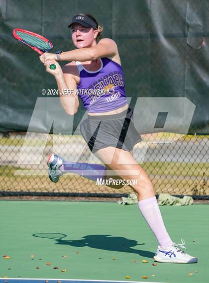 Thumbnail 1 in NCHSAA 3A Tennis Individual Final photogallery.