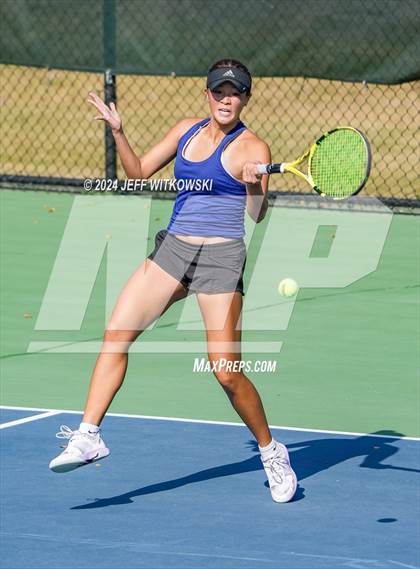 Thumbnail 3 in NCHSAA 3A Tennis Individual Final photogallery.