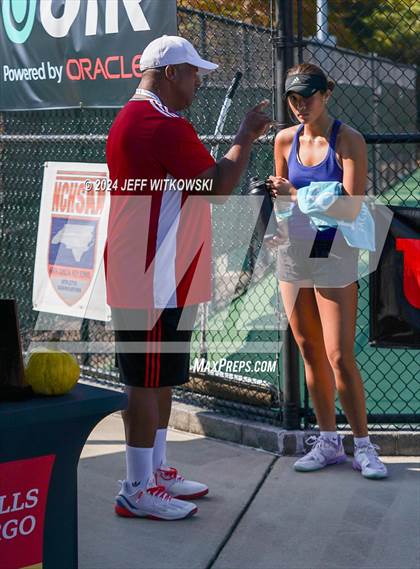 Thumbnail 3 in NCHSAA 3A Tennis Individual Final photogallery.