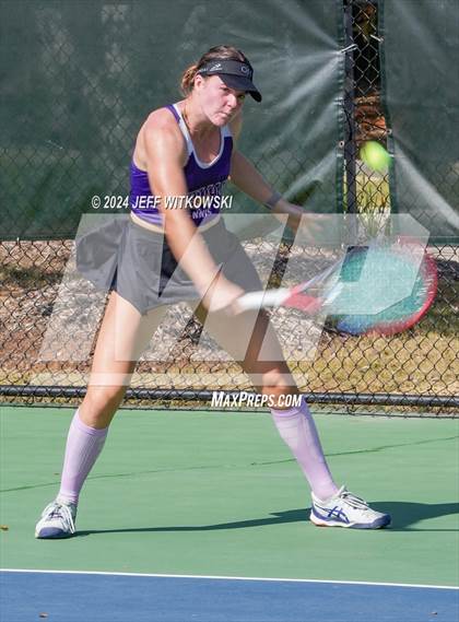 Thumbnail 3 in NCHSAA 3A Tennis Individual Final photogallery.