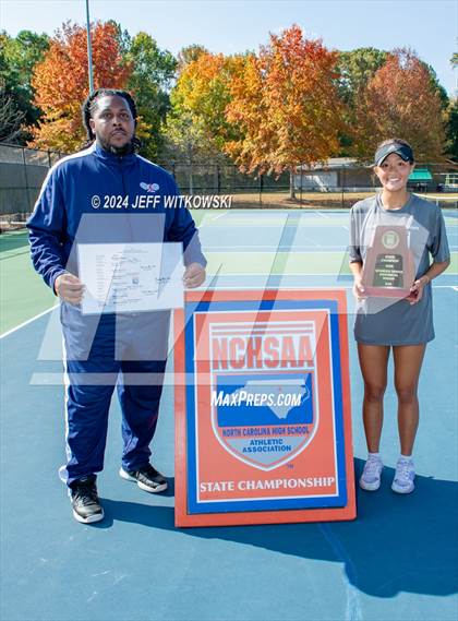 Thumbnail 3 in NCHSAA 3A Tennis Individual Final photogallery.