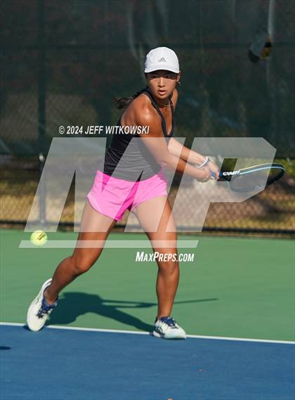 Thumbnail 3 in NCHSAA 3A Tennis Individual Final photogallery.