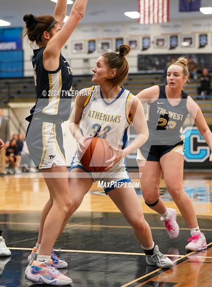 Thumbnail 1 in Tri-West Hendricks vs. Crawfordsville (IHSAA 4A Sectional 25 First Round) photogallery.