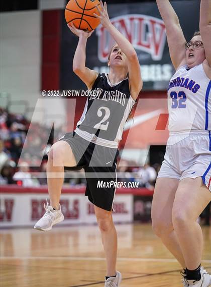 Thumbnail 2 in GV Christian vs. Round Mountain (NIAA Class 1A State Girls Quarterfinal) photogallery.