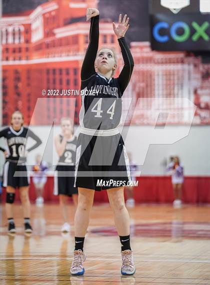 Thumbnail 2 in GV Christian vs. Round Mountain (NIAA Class 1A State Girls Quarterfinal) photogallery.
