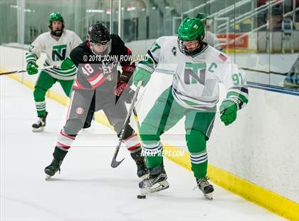 Thumbnail 2 in New Trier (Green) vs Benet Academy photogallery.