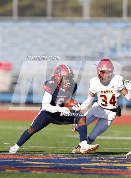 Thumbnail 2 in Cardinal Hayes vs. Archbishop Stepinac (NYCHSFL AAA Final) photogallery.