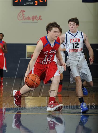 Thumbnail 2 in Faith Christian vs. St. John's Christian Academy photogallery.