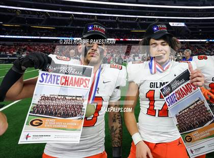 Thumbnail 2 in Gilmer vs. Bellville (UIL 4A D2 Football Final Medal Ceremony) photogallery.
