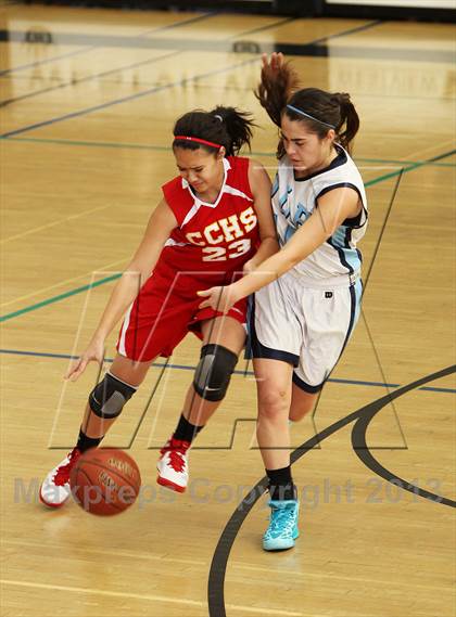 Thumbnail 2 in Cathedral Catholic vs. Our Lady of Peace (So Cal Holiday Classic) photogallery.
