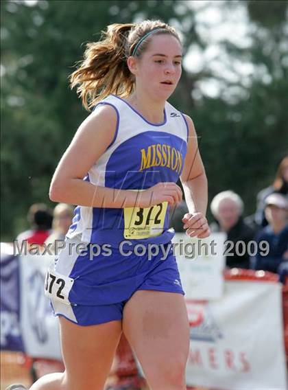 Thumbnail 1 in CIF State Cross Country Championships (D5 Girls) photogallery.