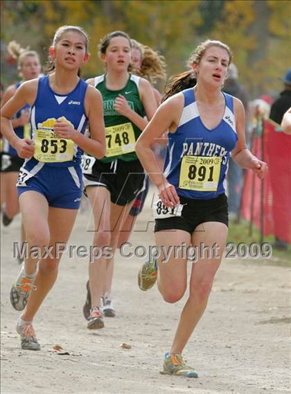 Thumbnail 1 in CIF State Cross Country Championships (D5 Girls) photogallery.
