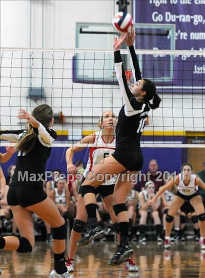 Thumbnail 1 in Sacred Heart vs. Torrey Pines (Durango Fall Classic) photogallery.