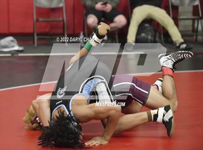 Thumbnail 2 in Claremont vs Lakewood & San Gorgonio (CIF Southern Section Wrestling Championships) photogallery.