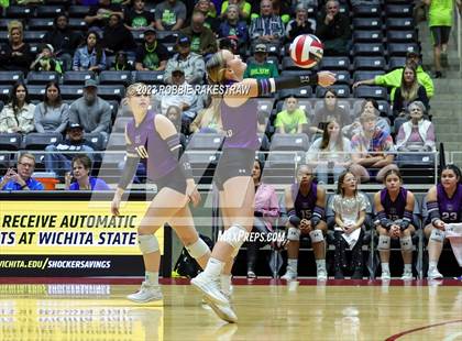 Thumbnail 2 in Blum vs. Harrold (UIL 1A Volleyball Final) photogallery.