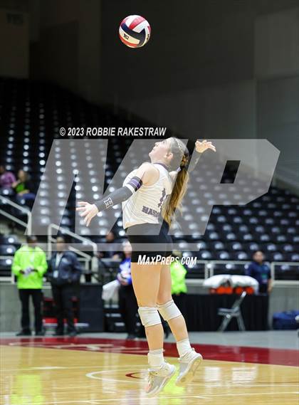 Thumbnail 1 in Blum vs. Harrold (UIL 1A Volleyball Final) photogallery.
