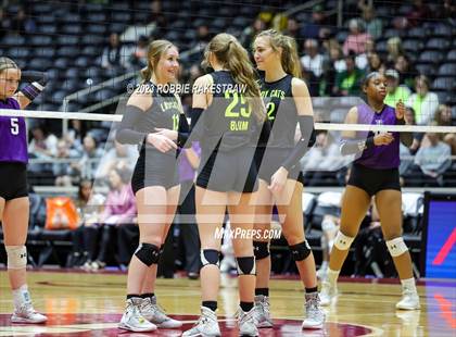 Thumbnail 3 in Blum vs. Harrold (UIL 1A Volleyball Final) photogallery.