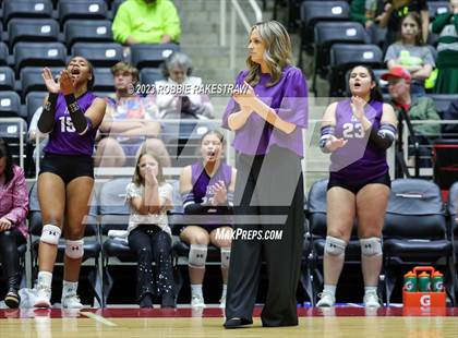 Thumbnail 3 in Blum vs. Harrold (UIL 1A Volleyball Final) photogallery.