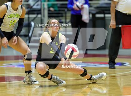Thumbnail 3 in Blum vs. Harrold (UIL 1A Volleyball Final) photogallery.