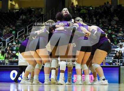 Thumbnail 3 in Blum vs. Harrold (UIL 1A Volleyball Final) photogallery.