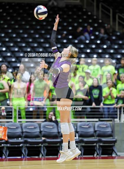 Thumbnail 2 in Blum vs. Harrold (UIL 1A Volleyball Final) photogallery.
