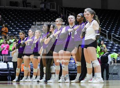 Thumbnail 3 in Blum vs. Harrold (UIL 1A Volleyball Final) photogallery.