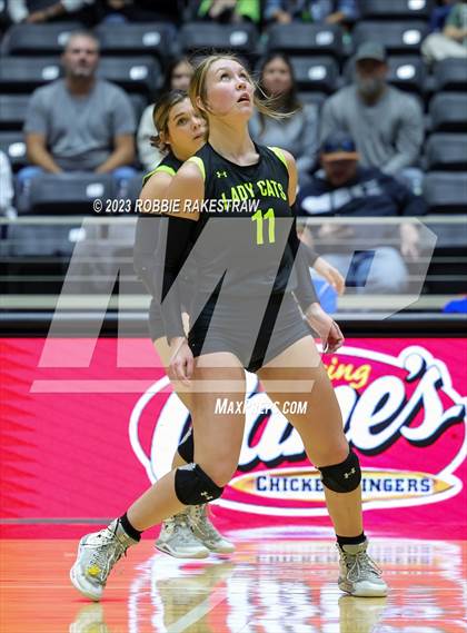 Thumbnail 3 in Blum vs. Harrold (UIL 1A Volleyball Final) photogallery.